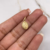 Dije Virgen Milagrosa 0.45gr / 1.6cm / Troquelado Oro Amarillo &