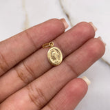 Dije Virgen Milagrosa 0.4gr / 1.6cm / Plana Troquelada Oro Amarillo &