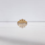 Anillo Princesa 2.15gr / T6 1/2 / Circones Blancos Oro Amarillo $