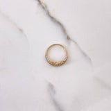 Anillo Princesa 2.15gr / T6 1/2 / Circones Blancos Oro Amarillo $