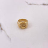 Anillo Correa Corona RX 6.6gr / T6 / Circones Blancos Oro Amarillo $