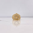 Anillo Correa Corona RX 6.6gr / T6 / Circones Blancos Oro Amarillo $