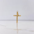 Dije Cruz Cristo 1.15gr / 3.5cm / Puntas Planas Oro Amarillo $