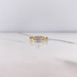 Anillo Solitario Puente 1.75gr / T6 1/4 / Circones Blancos Oro Amarillo &