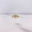 Anillo Solitario Halo Cuadrado 2.15gr / T5 1/2 / Circones Blancos Oro Amarillo &