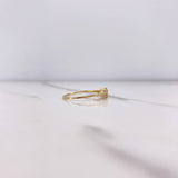 Anillo Solitario Rombos 1.35gr / T6 3/4 / Circones Blancos Oro Amarillo &