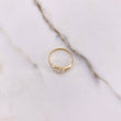 Anillo Solitario Linea Invertida 1.55gr / T5 3/4 / Circones Blancos Oro Amarillo &