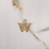 Dije Mariposa 1.7gr / 2cm / Circones Colores Dos Oros Amarillo Blanco $