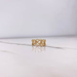 Piercing Earcuff Simulador 1.45gr / 1.4cm / Corazones Oro Amarillo (Joya) $