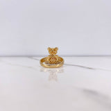 Anillo Oso Articulado Corazon 5.8gr / T6 1/4 / Circones Negros Fucsias Blancos Oro Amarillo $