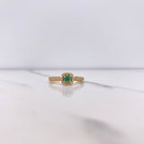 Anillo Halo 2.3gr / T8 / Circones Verde Blancos Oro Amarillo $