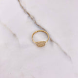 Anillo Corona RX 1.75gr / T6 3/4 / Circones Blancos Oro Amarillo $