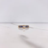 Anillo Oso Ts 1.95gr / T7 / Circones Azules Blanco Oro Amarillo $