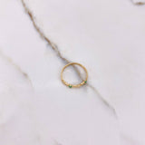 Anillo Corazones 1.1gr / T7 / Circones Verdes Blancos Oro Amarillo $