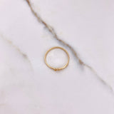 Anillo Fe 1.25gr / T6 1/2 / Circones Blancos Oro Amarillo $