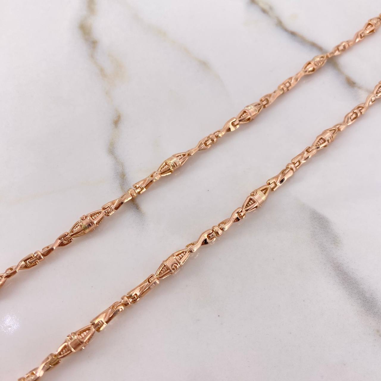 Cadena Dubai 32.85gr / 60cm / 4mm Oro Rosa &