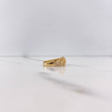 Anillo Infinito 3gr / T6 3/4 / Circones Blancos Oro Amarillo &