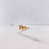 Anillo Infinito 3gr / T6 3/4 / Circones Blancos Oro Amarillo &