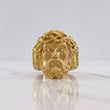 Anillo Rostro Cristo 13.15gr / T11 1/4 / Circones Blancos Oro Amarillo $