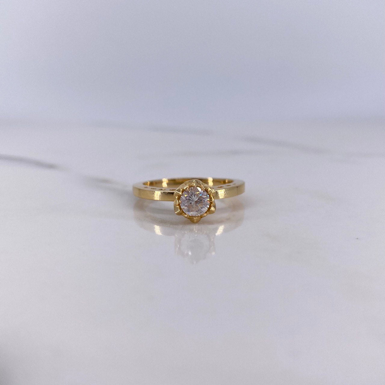 Anillo Solitario 4.3gr / T6 / Diamante 41pts Oro Amarillo (Joya) $