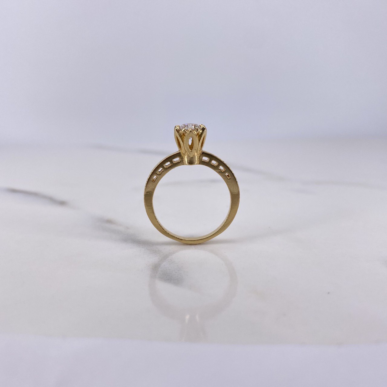 Anillo Solitario 4.3gr / T6 / Diamante 41pts Oro Amarillo (Joya) $