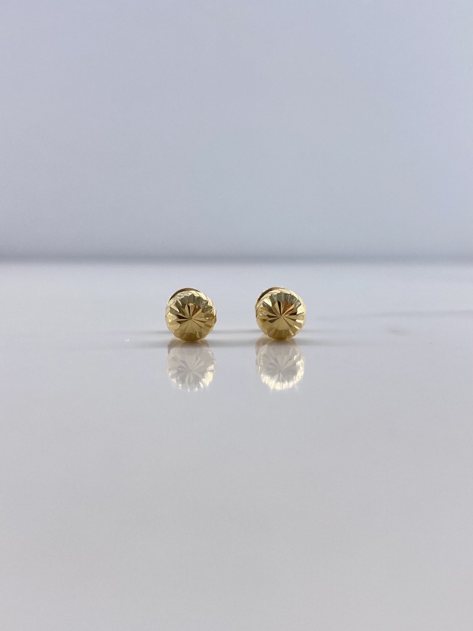 Topos Bola 0.8gr / 6mm Diamantada Oro Amarillo &