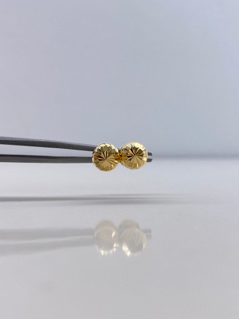 Topos Bola 0.8gr / 6mm Diamantada Oro Amarillo &