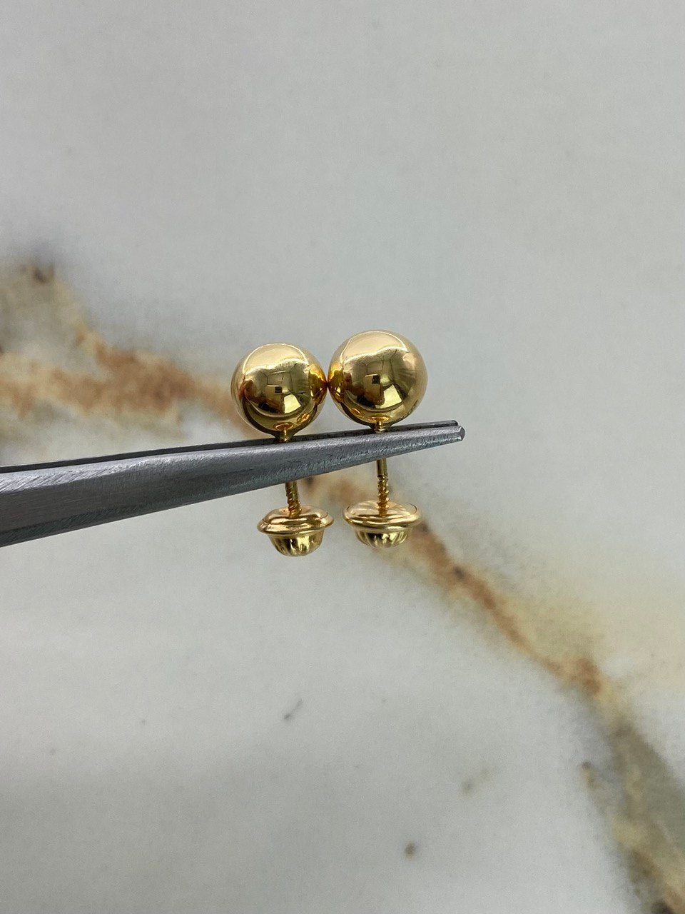 Topos Bola 0.9gr / 7mm Lisa Oro Amarillo &