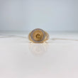 Anillo Sello RX 6.45gr / 10 1/2 / Circones Blancos Dos Oros Amarillo Blanco &