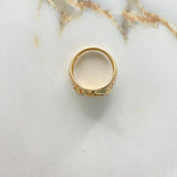 Anillo Sello RX 6.45gr / 10 1/2 / Circones Blancos Dos Oros Amarillo Blanco &