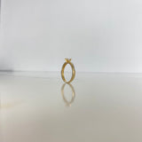 Anillo Solitario Churumbela 2.55gr / T6 1/2 / Circones Blancos Oro Amarillo &