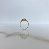 Anillo Solitario Arco 1.9gr / T6 1/4 / Circones Blancos Dos Oros Amarillo Blanco &