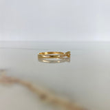 Anillo Solitario Arco 1.8gr / T7 / Circones Blancos Oro Amarillo &