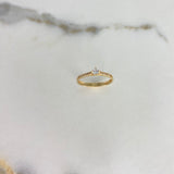 Anillo Solitario Arco 1.8gr / T7 / Circones Blancos Oro Amarillo &