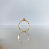 Anillo Solitario Arco 1.8gr / T7 / Circones Blancos Oro Amarillo &