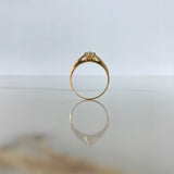 Anillo Arco 1.75gr / T6 1/2 / Solitario Circon Blanco Oro Amarillo &