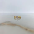 Anillo Arco 1.75gr / T6 1/2 / Solitario Circon Blanco Oro Amarillo &