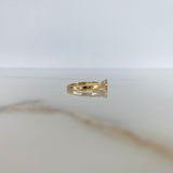 Anillo Arco 1.75gr / T6 1/2 / Solitario Circon Blanco Oro Amarillo &