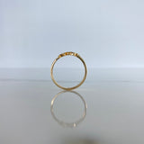 Anillo Amor 1.6gr / T7 1/2 / Circones Blancos Oro Amarillo &