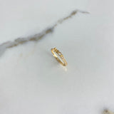 Anillo Amor 1.6gr / T7 1/2 / Circones Blancos Oro Amarillo &