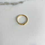 Anillo Amor 1.6gr / T7 1/2 / Circones Blancos Oro Amarillo &