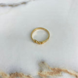 Anillo Paz 2gr / T7 / Circones Blancos Oro Amarillo &