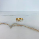 Anillo Paz 2gr / T7 / Circones Blancos Oro Amarillo &