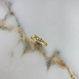 Anillo Paz 2gr / T7 / Circones Blancos Oro Amarillo &