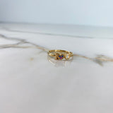 Anillo I Love 1.9gr / T7 / Circones Fucsia Azules Oro Amarillo &