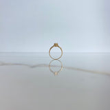 Anillo Solitario 1.85gr / T6 / Barril Circon Blanco Oro Amarillo &