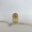 Anillo Sello Caballo 3.45gr / T10 1/4 / Dos Oros Amarillo Blanco &