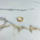 Anillo Entrelazado 4gr / T7  / Circones Blancos Colores Oro Amarillo &