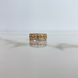 Anillo Entrelazado 4gr / T7  / Circones Blancos Colores Oro Amarillo &