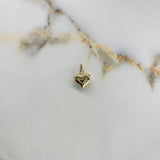 Dije Corazon Soplado 0.5gr / 1.5cm / Liso Oro Amarillo &